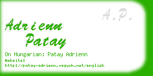 adrienn patay business card